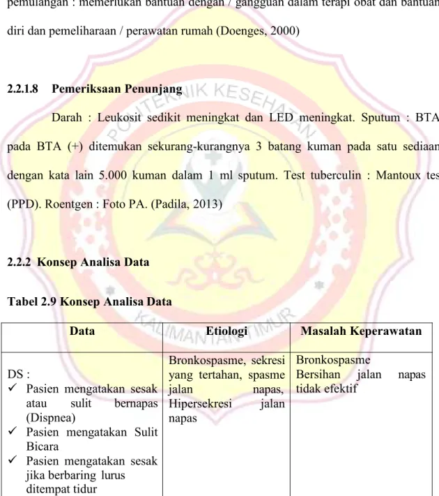 Tabel 2.9 Konsep Analisa Data
