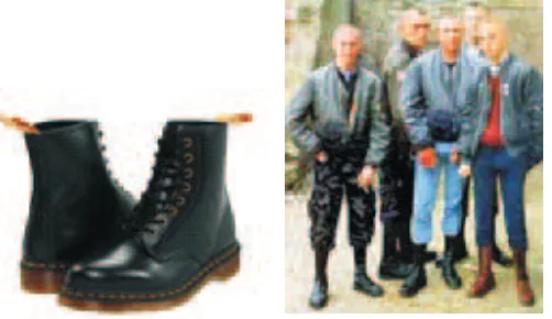 Gambar 2. Sepatu Boots Dr. Marten dan kaum Skinhead(Sumber: Gumulya, Nastasia, 2014)