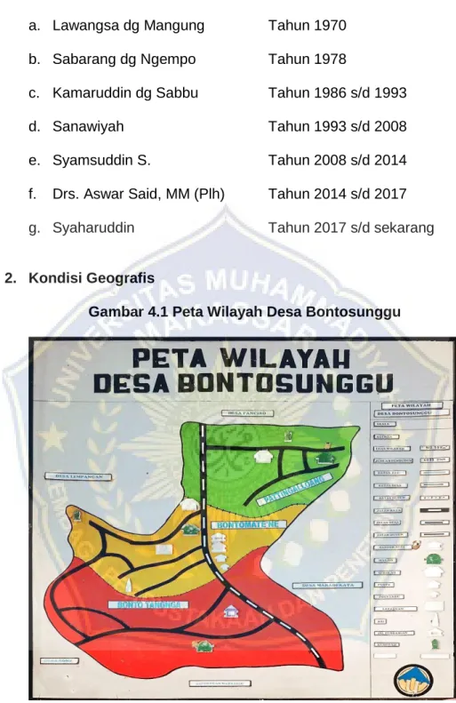 Gambar 4.1 Peta Wilayah Desa Bontosunggu 
