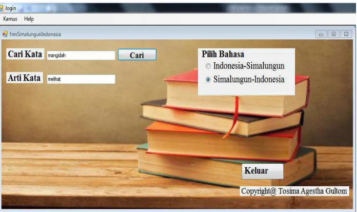 Gambar 4.3 Tampilan Menu Pencarian Data Simalungun-Indonesia 