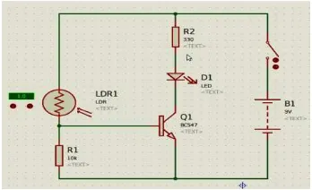 Gambar 2.1 Skema Rangkaian LDR 