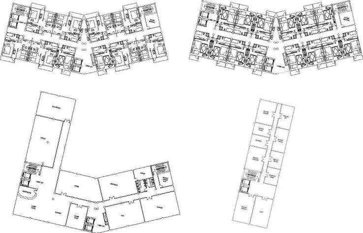 Gambar 5.9 Lokasi dan Orientasi Massa Hotel (Sumber : Peneliti, 2015) 