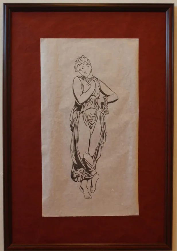 Fig. 6)  Euterpe, Woodblock print on rice paper, 24 x 36 in, 2012 