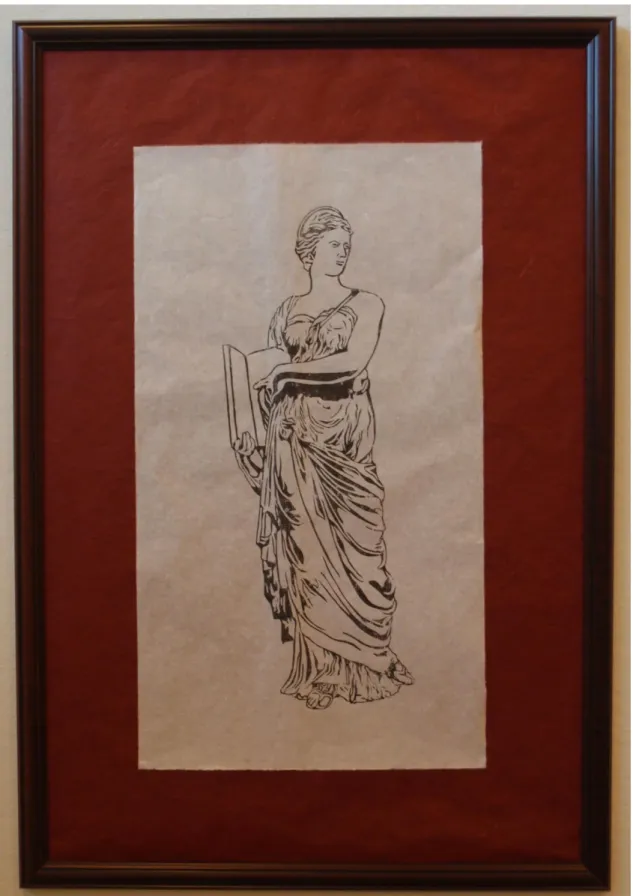 Fig. 9)  Calliop, Woodblock print on rice paper, 24 x 36 in, 2012 