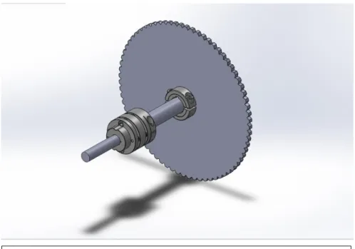 Figure 12: Drive Shaft Design using servomotor coupler and keyed collars. 