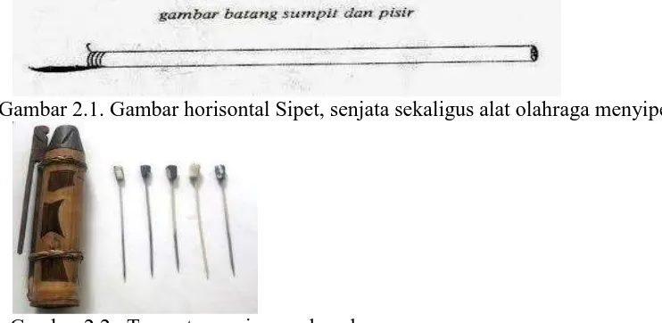 Gambar 2.2.  Tempat menyimpan damek  Sedangkan ujungnya yang lain adalah mata anak sumpit