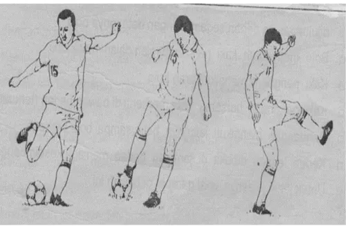 Gambar 3. Menendang bola (Sucipto, 2000) 