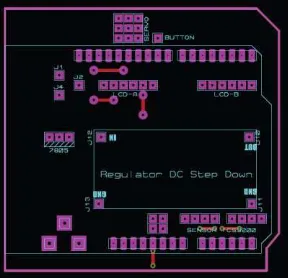 Gambar 3.14 Tata Letak Komponen PCB 