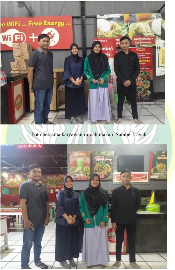 Foto bersama karyawan rumah makan  Sambel Layah 