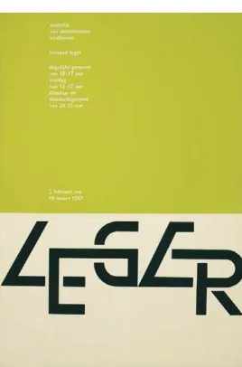 Gambar 2. Leger 1957 poster, 88x61cm Stedelijk Van Abbemuseum Eindhoven(http://www.iconofgraphics.com/crouwel/large/leger_large.jpg)