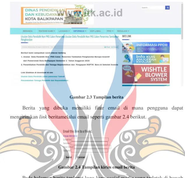 Gambar 2.3 Tampilan berita 