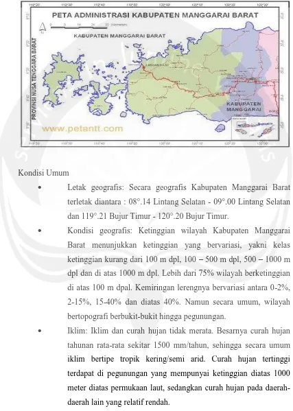 Gambar 2.1 Peta Kabupaten Manggarai Barat 