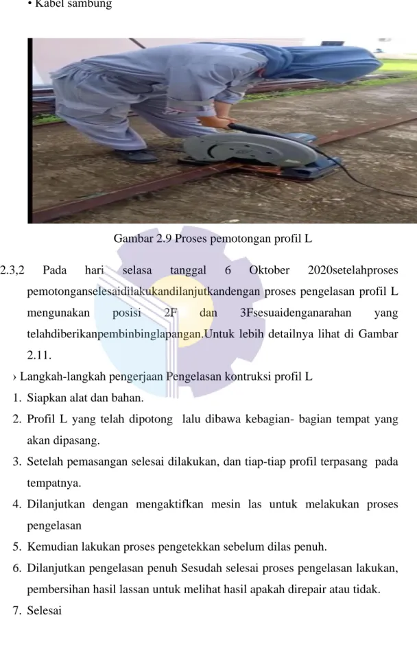 Gambar 2.9 Proses pemotongan profil L 