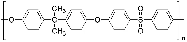 Gambar 2.4 Struktur molekul polisulfon 