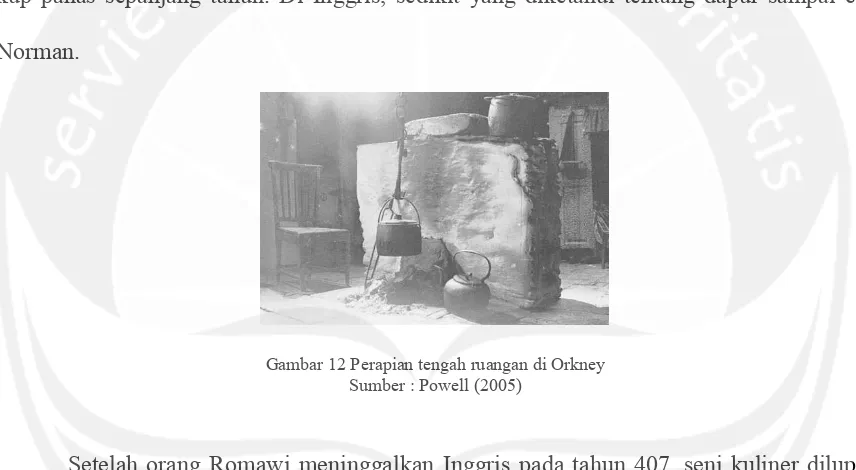 Gambar 12 Perapian tengah ruangan di Orkney 