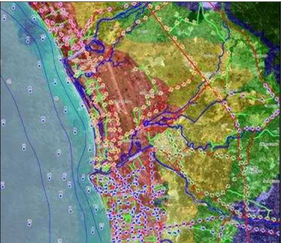 Fig. 1. Tsunami hazard map of Padang city  