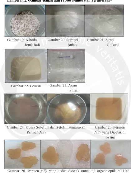 Gambar 26. Permen jelly yang sudah dicetak untuk uji organoleptik 80:120;120:80; 200:0 (kiri ke kanan)