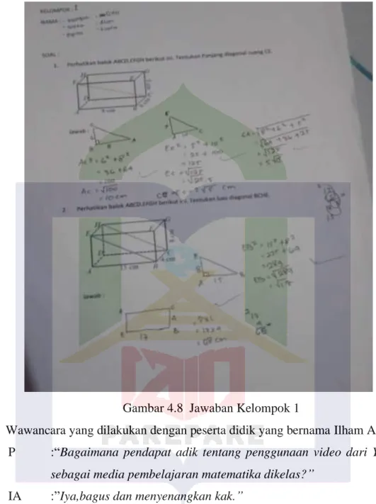Gambar 4.8  Jawaban Kelompok 1 