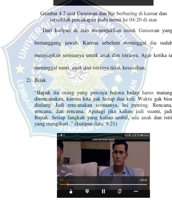 Gambar 4.3 saat Satya dan Cakra menonton video Sang Bapak  