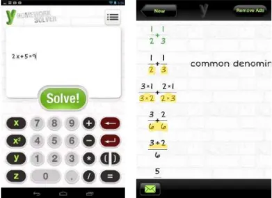 Gambar 2. Tampilan Aplikasi YHomework-Math Solver 