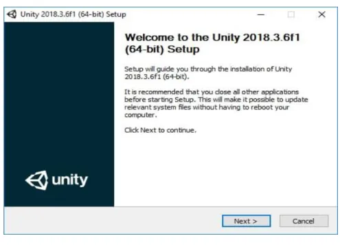 Gambar 2.2 Aplikasi Unity 