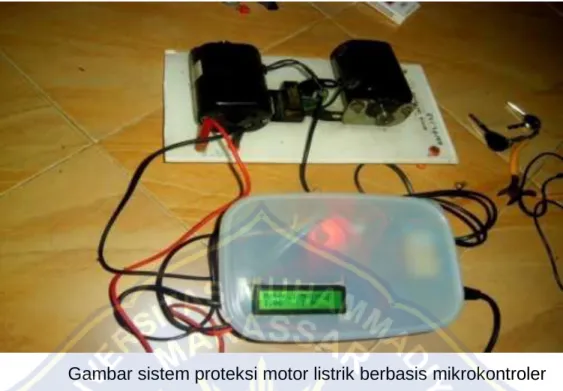 Gambar sistem proteksi motor listrik berbasis mikrokontroler  arduino 