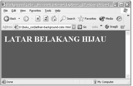 Gambar 3.1 Tampilan Background Color di Browser Internet Explorer 