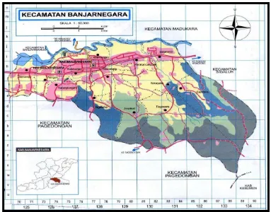 Gambar 1: Peta Kecamatan Banjarnegara 