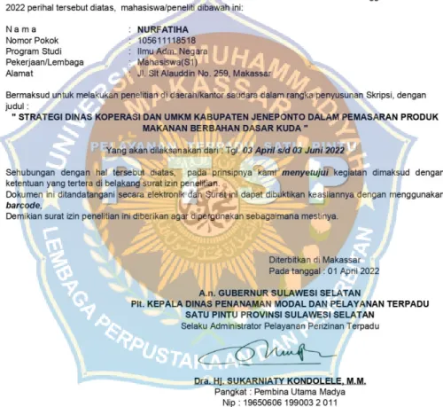 Gambar 2  Surat Izin Peneliti 
