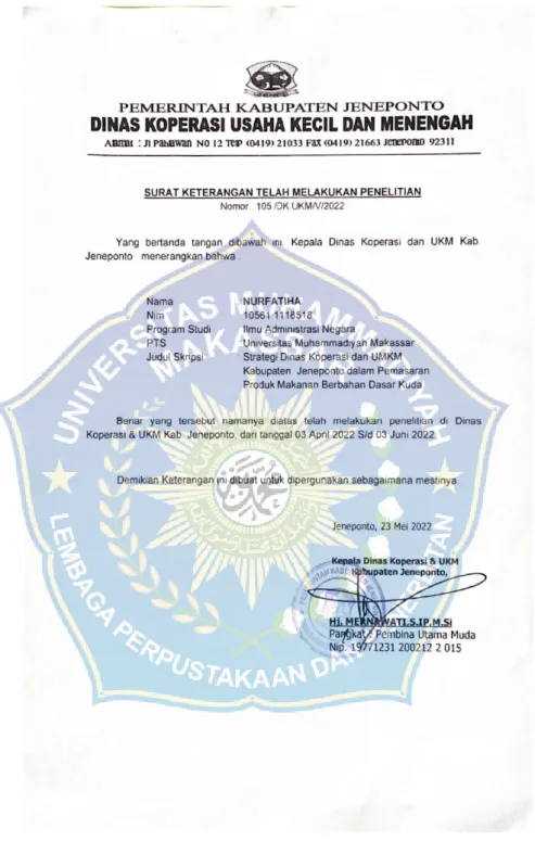 Gambar 4  Surat Selesai Penelitian 