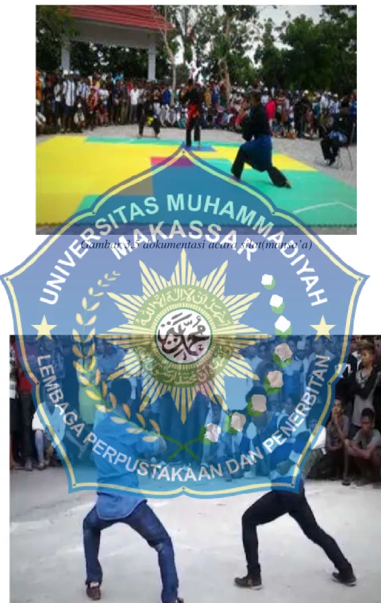 Gambar 3.6 dokumentasi acara silat (mansa’a)