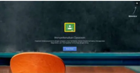 Gambar 2. 2. Tampilan awal Google classroom 
