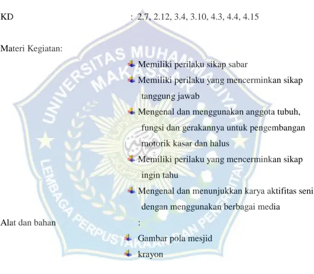 Gambar pola mesjid  krayon 
