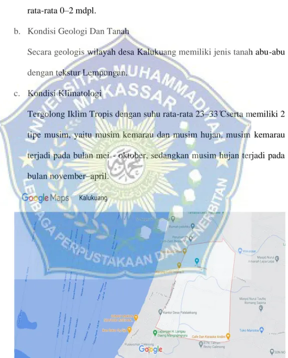Gambar 4.3: Peta Wilayah Desa kalukuang  (Diakses di Google Maps) 