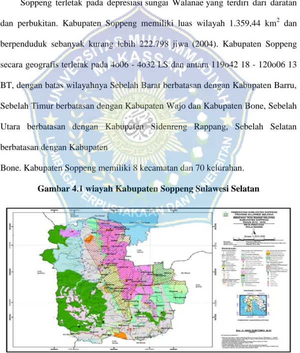 Gambar 4.1 wiayah Kabupaten Soppeng Sulawesi Selatan 