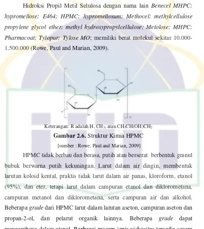 Gambar 2.6. Struktur Kimia HPMC 