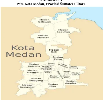 GAMBAR 4.1 Peta Kota Medan, Provinsi Sumatera Utara 