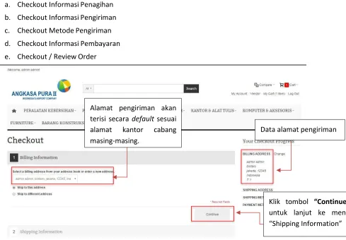 Figure 5. Tampilan Proses Checkout 2 -  Informasi Pengiriman 