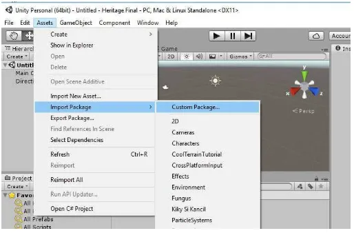 Gambar 3.12  Penerapan marker - Import package marker 