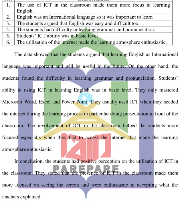 Table 9. The use of ICT in learning preparation at MAN 2 Soppeng  
