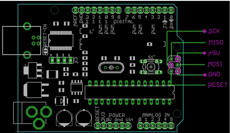 Gambar 3.4 Rangkaian skematik konektor dari Mikrokontroler ke LCD 