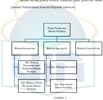 Gambar 1. Struktur organisasi pusat preservasi 