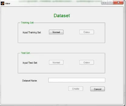 Gambar 4.2 Tampilan menu Create Dataset 