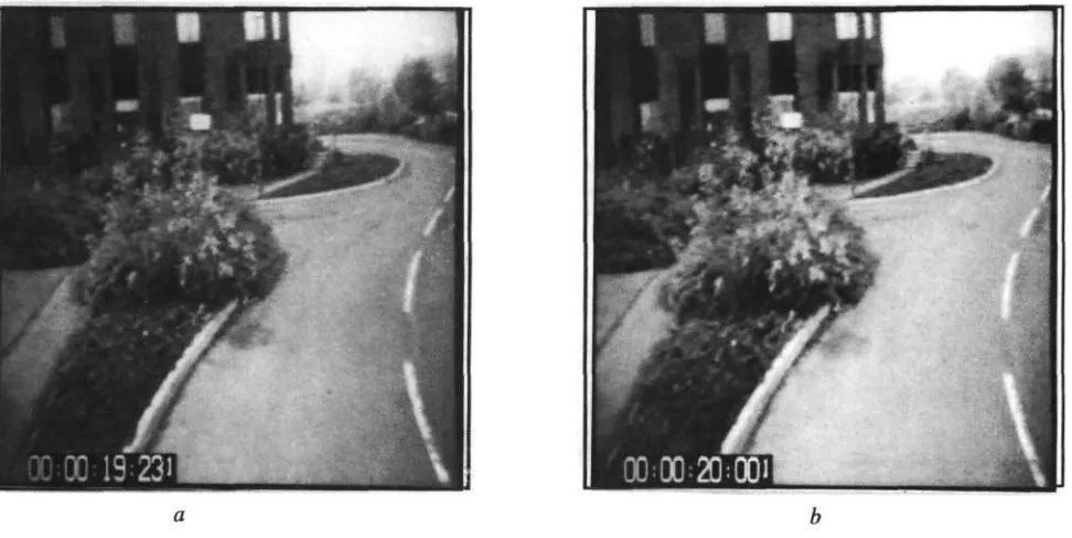 Figure 1. Pair of images from an outdoor sequence.