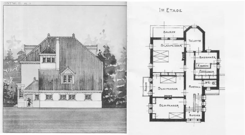 Gambar 1 menjelaskan Rumah tersebut telah menggunakan gaya Eropa. Atap rumah telah 