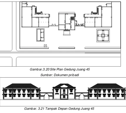 Gambar.3.20 Site Plan Gedung Juang 45 