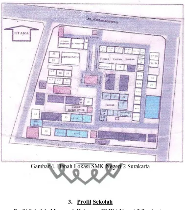 Gambar 4. Denah Lokasi SMK Negeri 2 Surakarta 