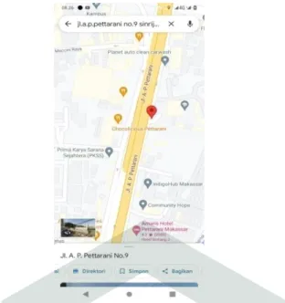 Gambar 3.1 Google Maps Lokasi Kantor Phintraco Sekuritas Makassar 