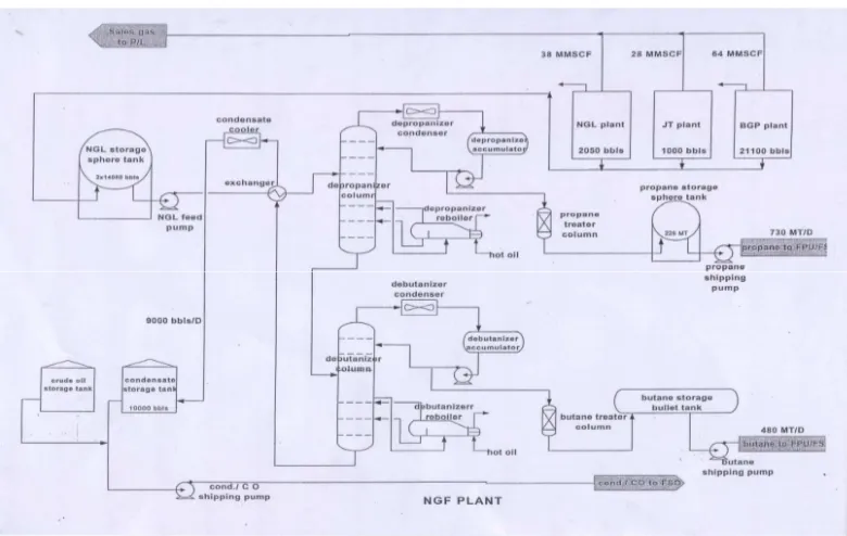 Gambar 4. Diagram proses Ntural Gas Fractination Facility Sumber: Petrochina International Jabung Ltd, 2010 