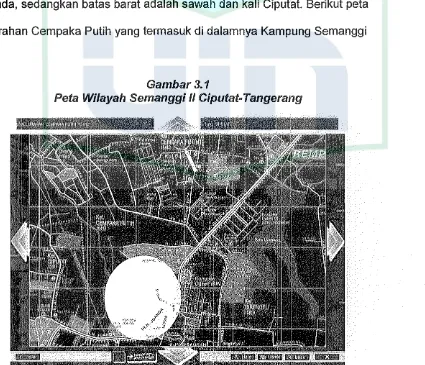 Gambar3.1 Peta Wilayah Semanggi II Ciputat-Tangerang 